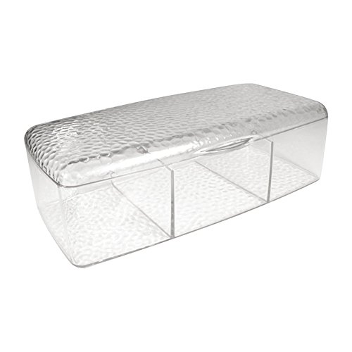 mDesign Kosmetik-Organizer aus Kunststoff – transparente Aufbewahrungsbox – Bad & Schminktisch clever organisiert – Bad-Organizer mit Deckel für Make-Up, Wattebäusche & Co. - 2