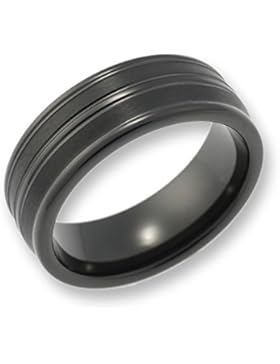 CORE by Schumann Design Herren-Ring Wolframcarbid gebürstet schwarz ohne Stein (CORE Wolfram Basic Collection)...