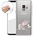 Produktbild TPU Handyhülle für Dein Samsung Galaxy S9 von finoo Made In Germany Hülle mit Motiv für Optimalen Schutz Silikon Tasche Case Cover Schutzhülle für Dein Samsung Galaxy S9-Elefanten Schaukel Hase
