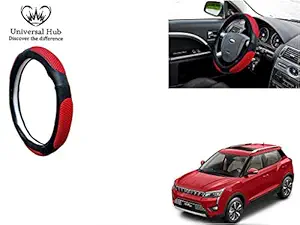 Universal Hub- Ring Type Car Steering Wheel Cover (Ultimate Black Red) for - XUV 300 2019