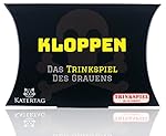 Kloppen - Das Trinkspiel des Grauens, Das actiongeladene Reaktionsspiel für Erwachsene ab 18 Jahren, lustiges Partyspiel Karten-Spiel / Katertag Trinkspiele (56 Karten, Schwarz)