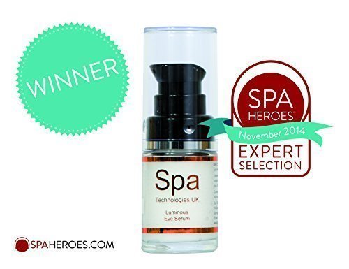 Spa Technologies Award Winning Luminous Eye Serum for puffiness, wrinkles, crows feet, dark circles and dry skin - Replaces the need for eye gel and eye cream .Contains Vitamin E,Vitamin C and Hyaluronic Acid, 100% Natural Ingredients Vegan Friendly. SpaHeros Expert Selection Winner.