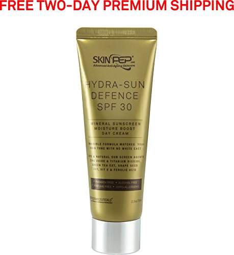 SkinPep Hydra Sun Defence SPF 30 Day Cream 70ml - Safe And Natural Sun Screen Agent - Hypo-Allergenic + Paraben free + Alcohol Free + Best Sun Cream   - SkinPep Best Choice For Premium Quality Day Cream.