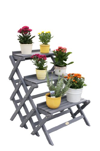 Habau Blumentreppe, klein, Grau, 60 x 70 x 71 cm - 2