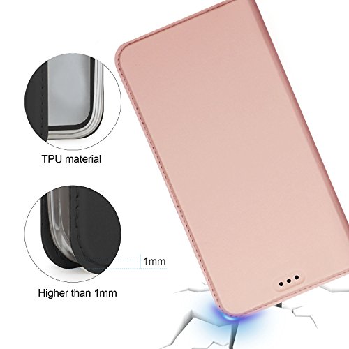 Cubot HAFURY UMAX (2017) HÃ¼lle, KuGi Cubot HAFURY UMAX (2017) Flip Bookstyle Kompletter Schutz Mit Magnetverschluss und Standfunktion Tasche Etui Cover Case SchutzhÃ¼lle fÃ¼r Cubot HAFURY UMAX (2017) Smartphone (Rose)