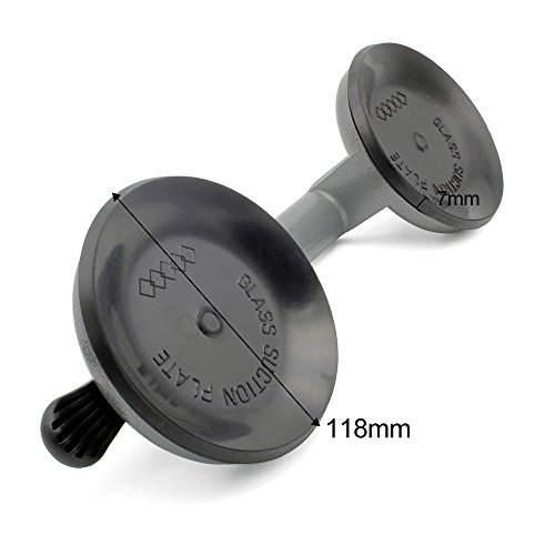 YAOBLUESEA 2 Stück Saugheber aus Aluminium Saugnäpfen Saugnapfhalter Gummisauger Glasheber 100kg Vakuumsauger Doppelsaugheber 118 mm - 2