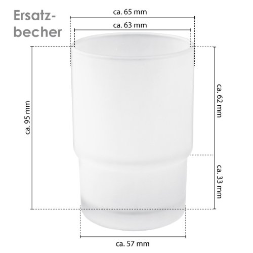 bremermann® Bad-Serie LUCENTE – Doppel-Zahnputzbecher aus verchromtem Edelstahl - 3