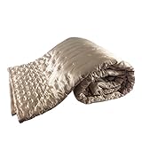 Sólo Lavado En Seco JASMINE SILK Mulberry Seda Colcha Silk Bedspread Topo King/Superking(270x270cm)