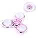 Price comparison product image Euhubbe 360 Fidget Spinner With LED Lights Anti-Anxiety Tri-Spinner Fidget Toys Premium Quality CNC Metallic Focus Toy for Kids & Adults - Stress Reducer Relieves ADHD Anxiety -Tri-Ball LED Rose Gold