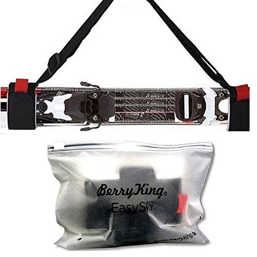 BerryKing EasySki - Ski Bretelle, Porte-Épaules Réglable, Système de Transport de Skis, Ski Fixation (1 pièce)