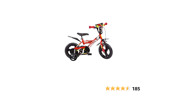 Dino Bikes 123 GLN bicicletta serie 23 con rotelle e freno anteriore per  bambini dai 3 ai 5 anni : Amazon.it: Sport e tempo libero