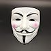 Produktbild precauti Maske V for Vendetta Anonymus Guy Fawkes Mask V wie Vendetta Halloween Maske Karneval Kostüm Fancy Adult Kostüm Zubehör