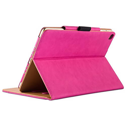 iPad Air, Air 2 & iPad 9.7″ 2017 Hülle – JAMMYLIZARD Ledertasche Smart Cover mit Standfuktion für iPad Air (5. & 6. Generation) & iPad 9.7″ 2017, ROSA & HONIG, [MIT STIFT-HALTER] - 4