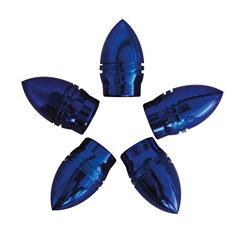 Preisvergleich Produktbild Carpoint 2216001 Ventilkappen in Patronenform, Blau, 5 Stück