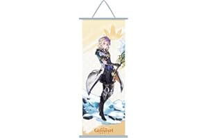 ZPPLD Poster Genshin Impact - Genshin Impact - Grand poster d'anime - Figurine de jeu vidéo - Défilement en tissu pour décoration murale - 70 x 25 cm - Poster manga (Albedo)