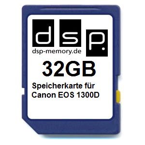 DSP Memory Z-4051557436930 32GB Speicherkarte für Canon EOS 1300D