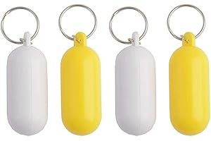 HugeDE 4 Pcs Floating Keychain Key Chain Oval Float Key Ring Key Float Keychain for Boating Fishing Sailing Outdoor Sports