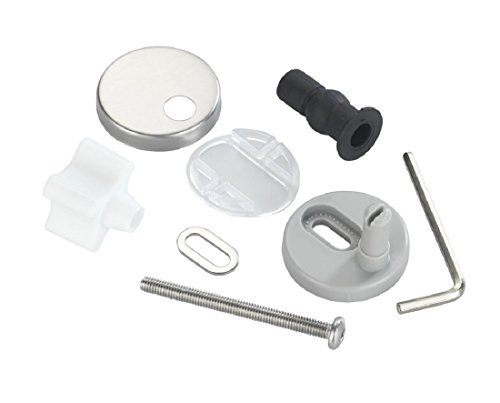 WENKO 290222100 Fix-Clip Befestigung für Easy-Close WC-Sitze - WC-Sitz Befestigungsersatz-Set, Edelstahl rostfrei, Matt
