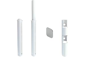 INDAUX Sistema di apertura a scatto anta, sportello CON CALAMITA - PREMI E APRI push cricchetto. Include Base Esterna E Piastrina Magnetica (75mm - 40mm, Bianco)