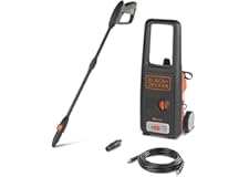 Black+Decker 1400W 110Bar Pressure Washer Cleaner for Home, Garden and Cars, Orange/Black - BXPW1400E-B5, 2 Years Warranty
