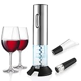 abrebotellas de vino recargable by table PORTÁTIL Y RECARGABLE: no necesita pilas.Echufe el cable USB en el sacacorchos eléctrico, trata 8 horas en la primera vez y después 2 horas por cada vez en cargarse.