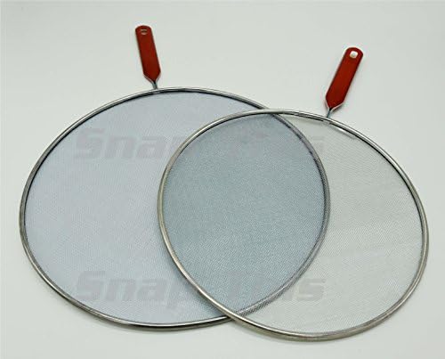 TekNoh - Anti Splatter Guard Set - 29cm & 25cm - Set Frying Pan Anti Splash Screen Cover Mesh Metal Wired