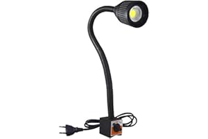 XINYIQI Luz magnética Cuello de cisne flexible 500 lúmenes Cob luz de trabajo con base magnética ajustable para torno fresadora CNC máquina de coser Iluminación industrial