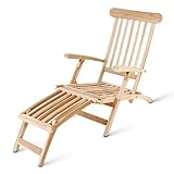 SAM® Teak-Holz Deckchair, Liegestuhl, Sonnenliege,...