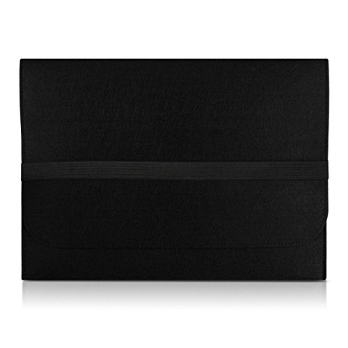 kwmobile Laptoptasche Filz Sleeve für 15" 15,6" Laptop / Ultrabook - Notebook Tasche Schutzhülle Laptop Case Hülle in Schwarz mit Innentaschen Innenmaße: ca. 41,5 x 31 cm