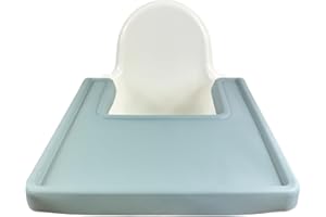 Alimos High Chair Baby Mat Tray Made For IKEA ANTILOP BPA Free Accessories Full Cover Silicone Placemat Dishwasher Safe (Ether)