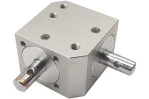 PGFUN 1:1 Right Angle Tapered Bevel Gearbox Mini 1 Module 20 Teeth 90° Angle Drive Steering Gear Device Simple Mechanical DIY Module with 8mm Shaft