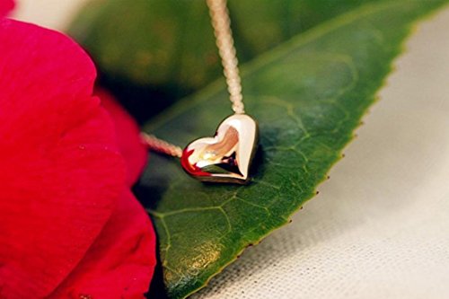 Halskette, Ularmo Frauen Gold Herz Bib Statement Kette Anhänger Halskette Schmuck - 4