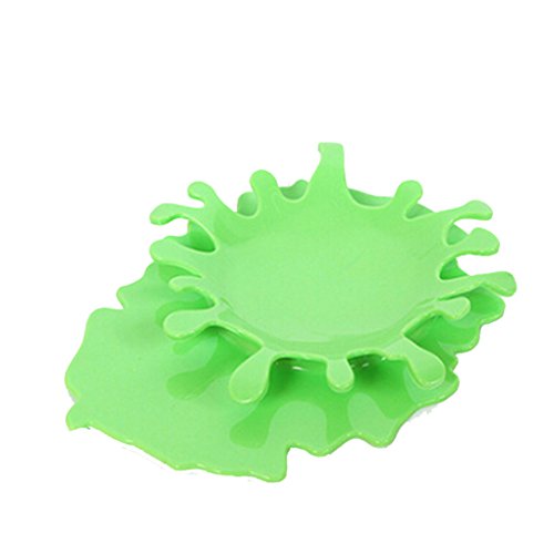 Chinget Silikon Löffelablage Ketchup-Form Küche Löffelhalter für Küchenzubehör, Löffel, Pinsel und Besteck (Grün)