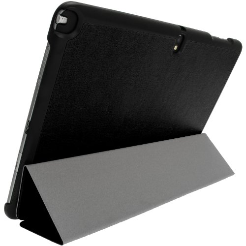 igadgitz Schwarz PU Ledertasche Hülle Smart Cover für Samsung Galaxy NotePRO 12.2″ SM-P900 mit Multi Winkelbetrachtung Stand + Auto Sleep/Wake + Displayschutzfolie - 4