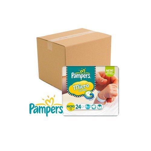 Pampers Micro Case of 144 Nappies New Born