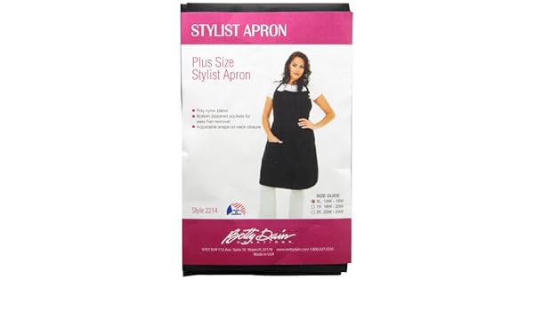Buy Black Xl A Size Above Plus Size Salon Stylist Apron Black