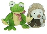 Betz animalitos de peluche 2 unidades juguetes de peluche suaves RANA y ERIZO