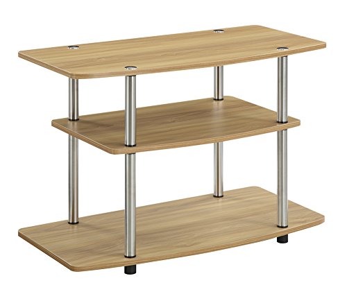 Convenience Concepts Designs2Go, 3-Tier TV Stand, Light Oak