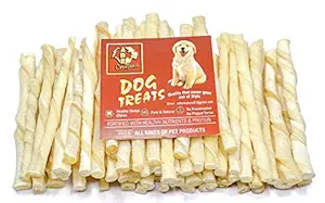 ADB Creations Rawhide Twisted Treat Chew Sticks for Dogs Pack of 2Kg