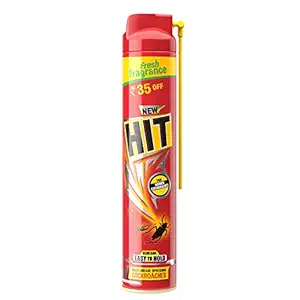 HIT Spray, Crawling Insect Killer Instant Kill, Deep-Reach Nozzle, Fresh Fragrance (Red, 400ml)