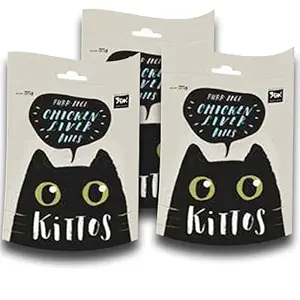 Kittos Cat Treats Favorite Flavors Available Multi Packs (Chicken Liver Bites, 35 gm Each, Pack of 3)