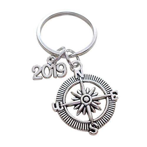 Preisvergleich Produktbild BESTOYARD Kompass Schlüsselanhänger Charm Taschenanhänger Keychain Graduation Handtasche Tasche