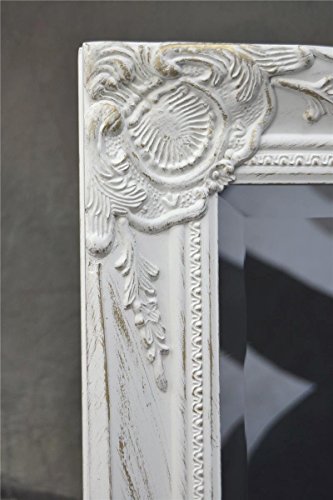 Livitat® Wandspiegel Spiegel Badspiegel barock antik Weiß rokoko (120 x 60 cm ) - 2