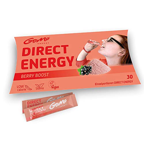 GoMo ENERGY® Forte poudre énergétique ? Augmentation de la capacité physique et mentale la plus rapide | Vigilance, endurance et concentration améliorées | BERRY BOOST 30 portions