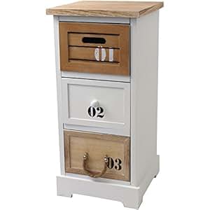 Maritimer Schrank Kommode Schubladenschrank 30x30x64,5cm Badschrank