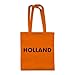Produktbild dress-puntos Baumwolltasche Holland 20drpt15-bwt00160-29 Textil orange / Motiv schwarz - 42 x 38 cm