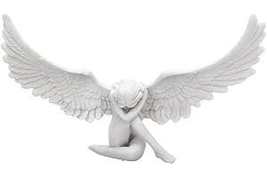 Nemesis Now Adorno de condolencias de ángel 36 cm, Figura de ángel Celestial, Color Blanco