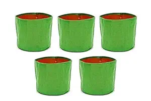 Dharneesh 250 GSM Circular Indoor Outdoor Green Grow Bags for Plants Vegetables Fruits & Flowers (24