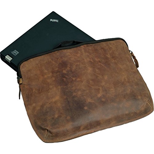 Alassio 601361 - Laptopsleeve STYLE 13,3 ", aus echtem Leder, ca. 38 x 27 cm, braun