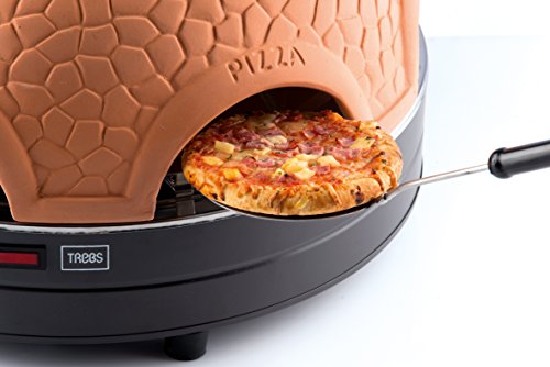 Trebs 99300 Pizzaofen mit Terrakottakuppel für 6 Personen, Pizzadom, 1000 Watt, Zubereitung in nur 5 – 7 Minuten - 5